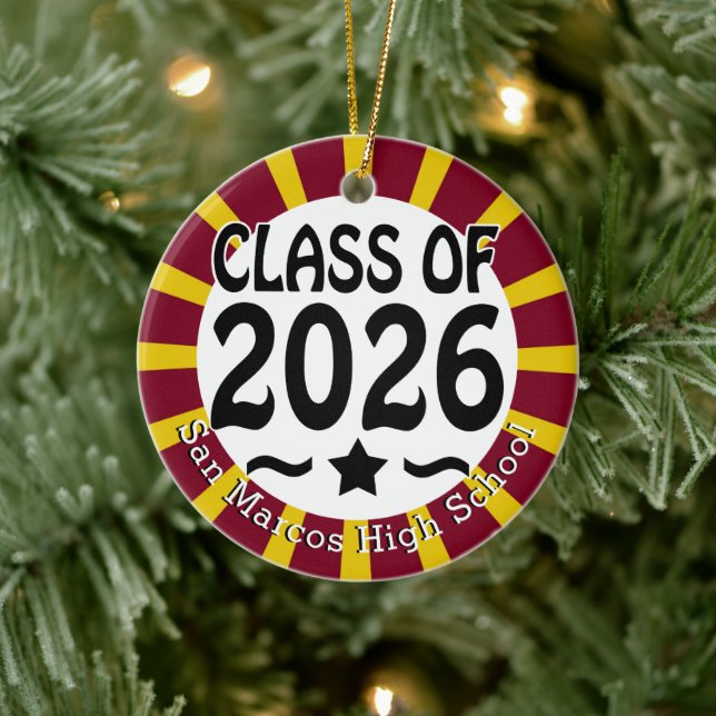 Décoration En Céramique Classe de couleurs de l'école de 2026 Photo (Arbre)