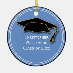 Décoration En Céramique Classe de diplômes de l'école Keepsaké Bleu clair