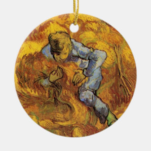 Décoration En Céramique Classeur Sheaf (après Millet) par Vincent van Gogh