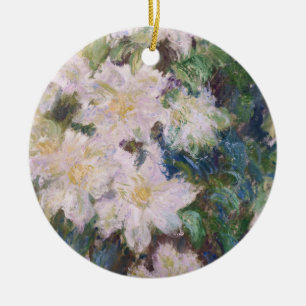Décoration En Céramique Claude Monet - Clematis blanc