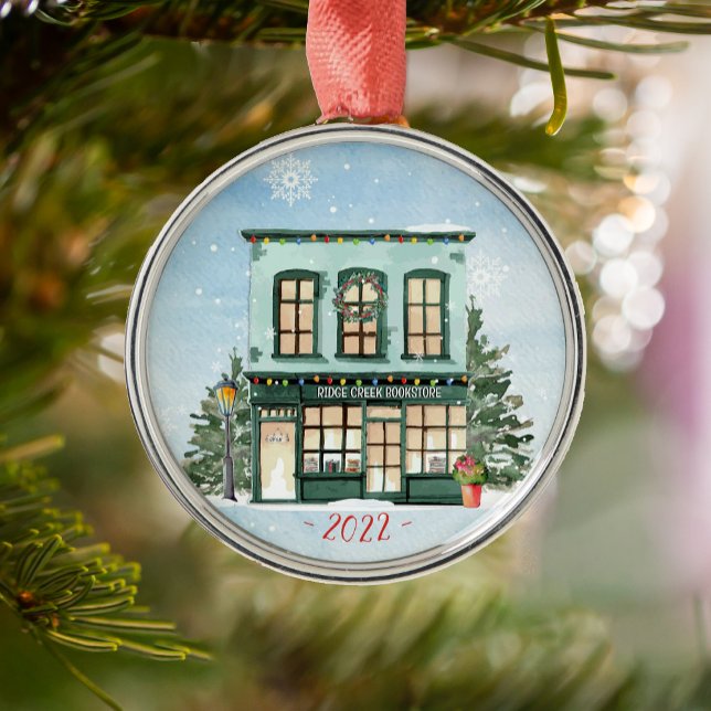 Décoration En Céramique Club de livre personnalisé (Personalized Book Club Christmas tree ornament for readers.)