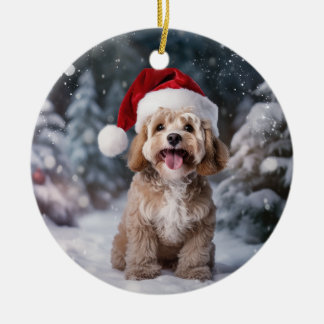 Décoration En Céramique Cockapoo Chien Keepsaké de Noël