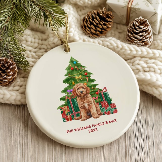 Décoration En Céramique Cockapoo Dog Noël personnalisé (Créateur téléchargé)