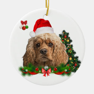 Décoration En Céramique Cocker spaniel Noël