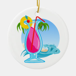 Décoration En Céramique Cocktail tropical