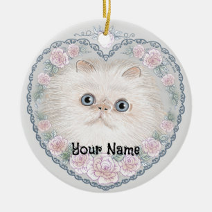 Décoration En Céramique Coeur de chat de l'Himalaya