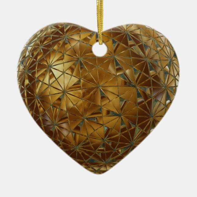 Décoration En Céramique coeur de l'or (Devant)