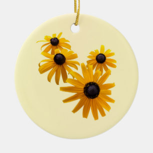 Décoration En Céramique Coeur de Susans à l'oeil noir