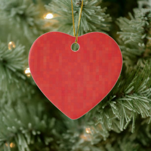 Décoration En Céramique Coeur rouge mignon abstrait motif romantique Noël