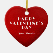 Coeur rouge romantique avec nom Saint Valentin`s D