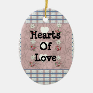 Décoration En Céramique Coeurs D'Amour Trois