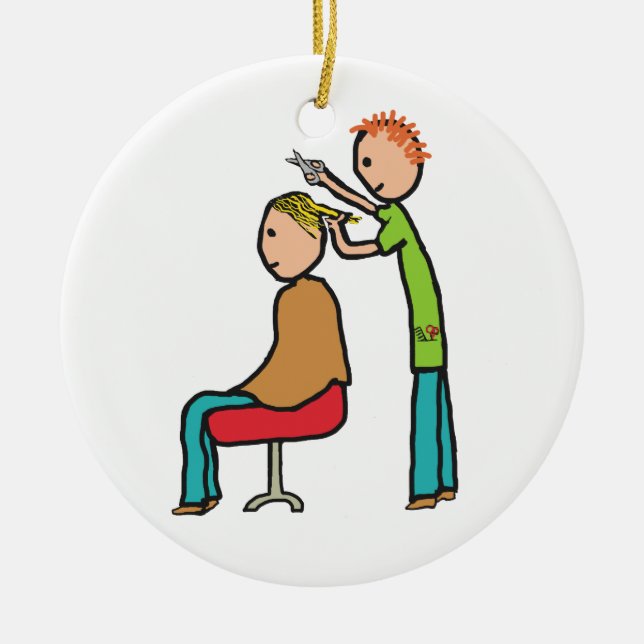 Décoration En Céramique Coiffeur (Devant)