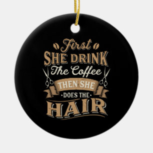 Décoration En Céramique Coiffeur Coiffeur Cadeau