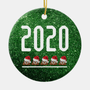 Décoration En Céramique Collectable Poop Emoji COVID 2020 Noël