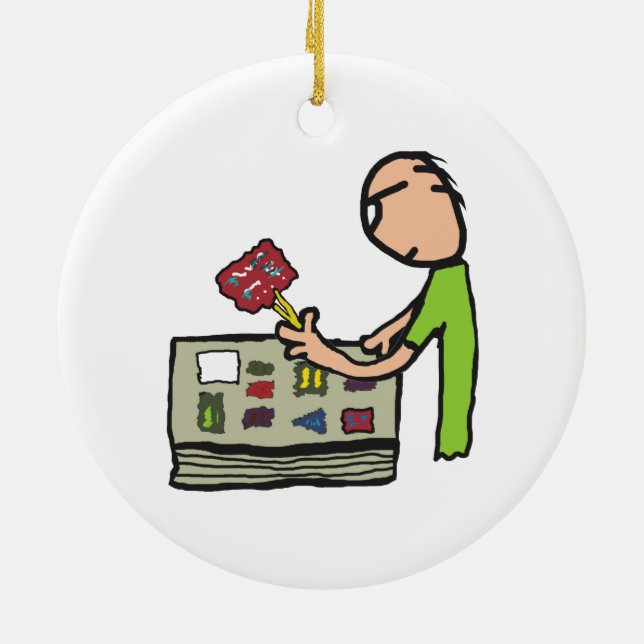 Décoration En Céramique Collecte de timbres Philatéliques (Dos)