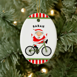 Décoration En Céramique Collection de Noël pour cycliste