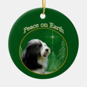 Décoration En Céramique Collie Paix