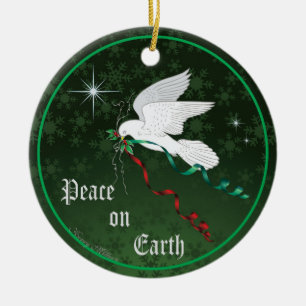 Décoration En Céramique Colombe blanche