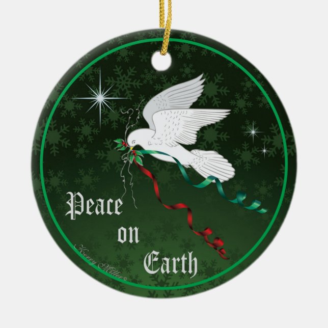 Décoration En Céramique Colombe blanche (Devant)