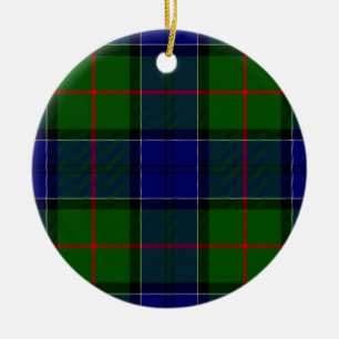 Décoration En Céramique Colquhoun tartan bleu vert plaid