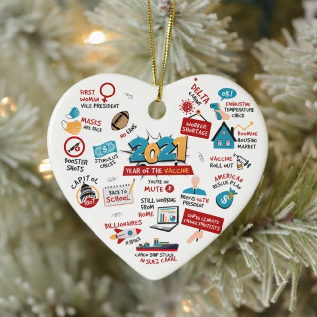 Décoration En Céramique Commémoration Noël 2021 Vaccin pandémique (Créateur téléchargé)