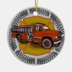 Décoration En Céramique Comment je marche pompier Firefighter