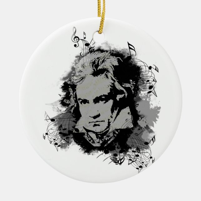 Décoration En Céramique Compositeur allemand Beethoven musique classique (Devant)