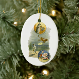 Décoration En Céramique Comptine vintage de Mère l'Oie Hey Diddle