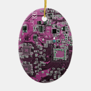 Décoration En Céramique Conception de carte de circuit imprimé PCB violet 