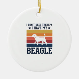 Décoration En Céramique Conception de chemise de thérapie pour chien Beagl