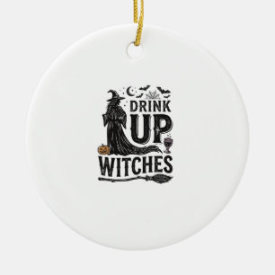 Décoration En Céramique Conception de chemise Halloween sorcières buvez vi