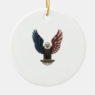 Décoration En Céramique Conception de chemise vectorielle aigle patriotiqu