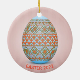 Décoration En Céramique Conception de l'Oeuf de Pâques ukrainien (Pysanka)