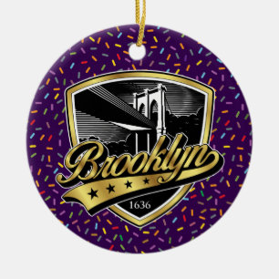 Décoration En Céramique Conception de logo Brooklyn Gold Swoosh