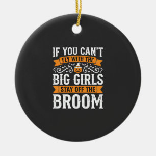 Décoration En Céramique Conception de sorcière à balai pour grandes filles