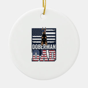 Décoration En Céramique Conception de T-shirt pour chien patriotique Dober