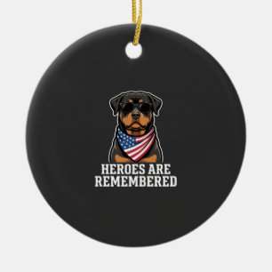 Décoration En Céramique Conception de vecteur de chien héros Rottweiler pa