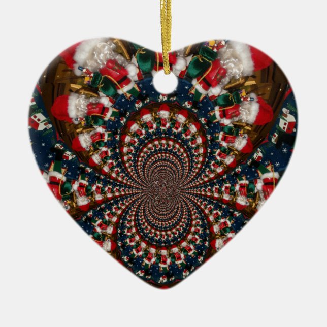 Décoration En Céramique Conception Kaleidoscope Père Noël spéciale (Devant)