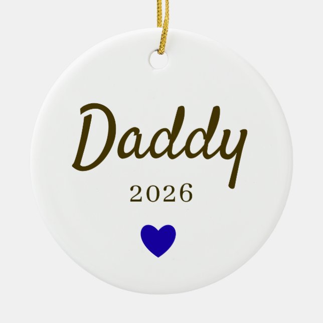 Décoration En Céramique Conception personnalisée de nouvel amour pour papa (Devant)