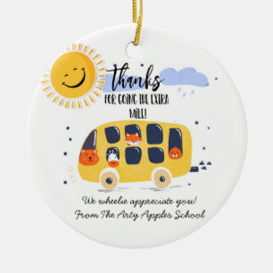 Décoration En Céramique conducteur d'autobus scolaire merci d'être allé pl