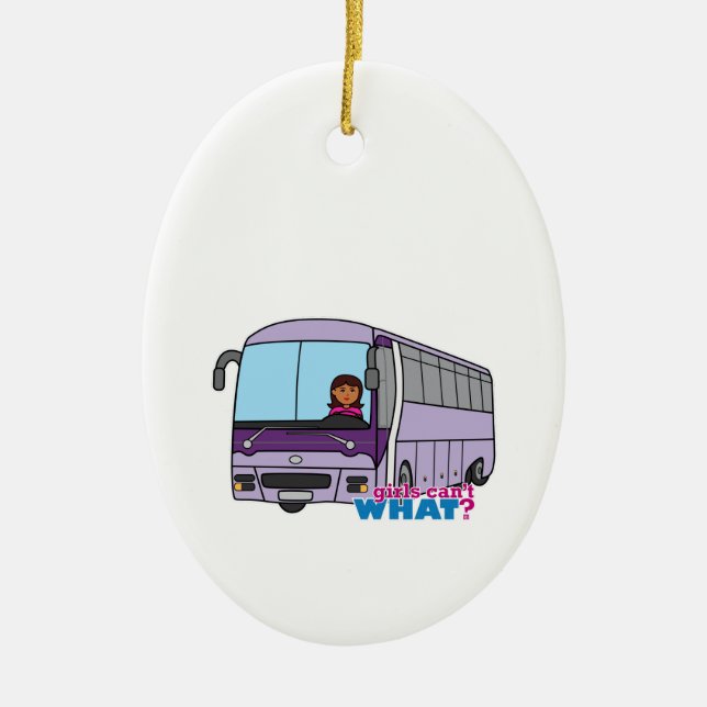 Décoration En Céramique Conducteur de bus féminin (Devant)