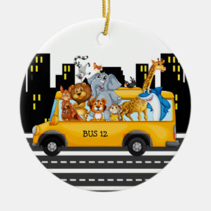 Décoration En Céramique Conducteur de bus scolaire - SRF