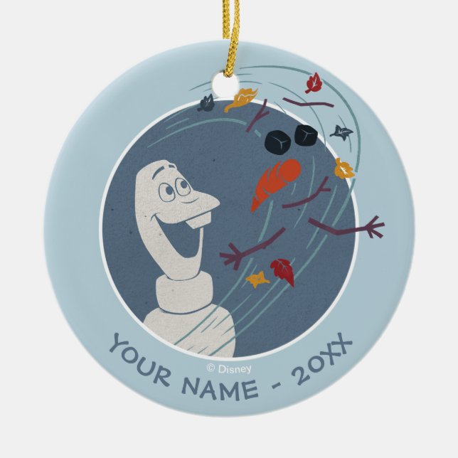 Décoration En Céramique Congelé 2 : Olaf Et Le Vent (Devant)