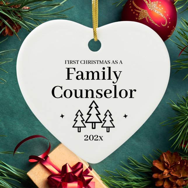 Décoration En Céramique Conseiller familial Premier Noël (Family Counselor First Christmas Ceramic Ornament
)