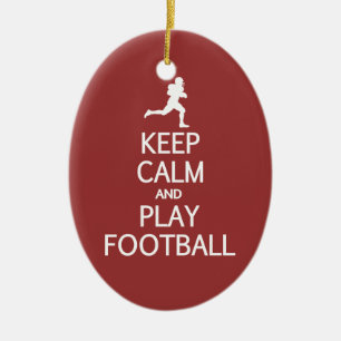Décoration En Céramique Conserver le calme et jouer Football couleur ornem