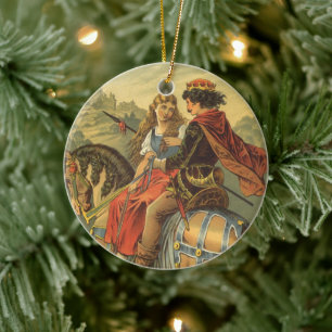 Décoration En Céramique Conte de fées victorienne vintage, frère et soeur