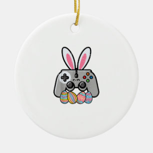 Décoration En Céramique Contrôleur de jeu de Pâques Lapin Oreilles Garçons