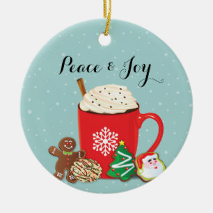 Décoration En Céramique Cookies et cacao Noël