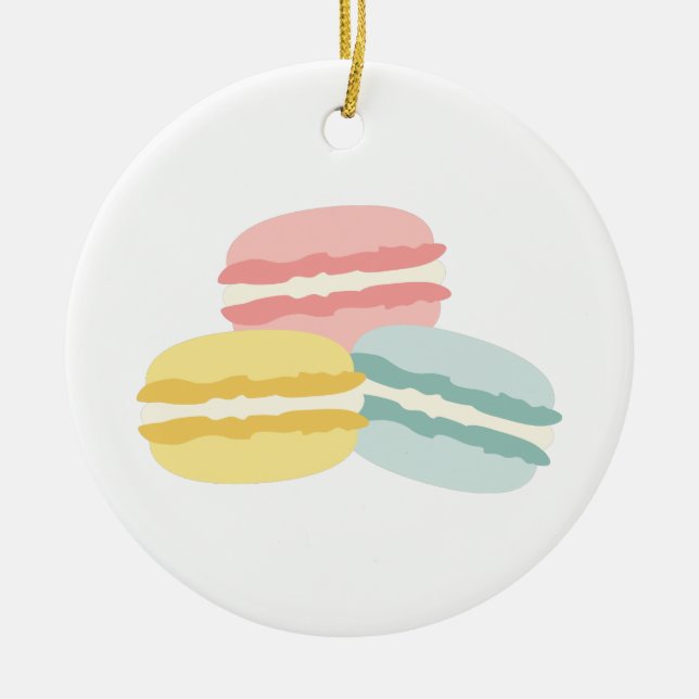 Décoration En Céramique Cookies Macaroon (Devant)