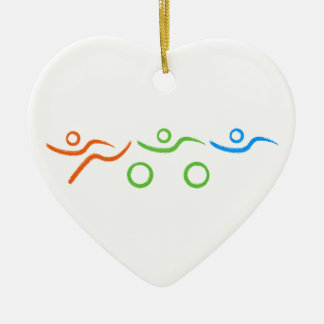 Décoration En Céramique Cool de triathlon et conception unique